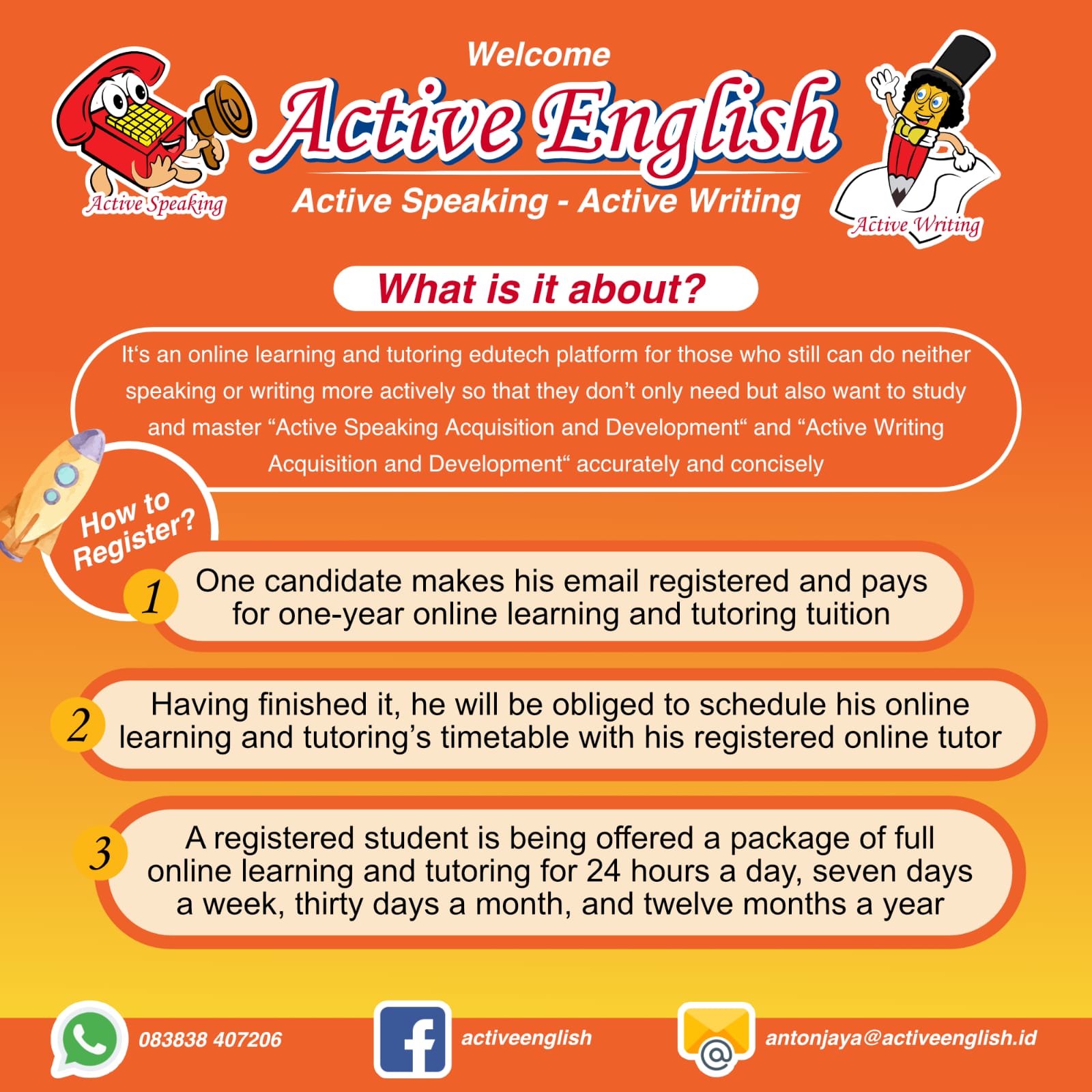 english is spoken all over the world into active